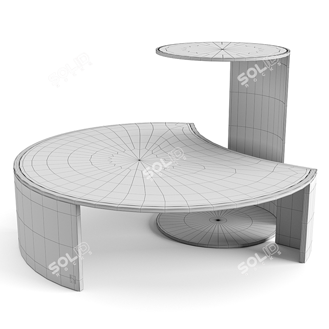 Elegant Fendi Casa Coffee Tables 3D model image 5