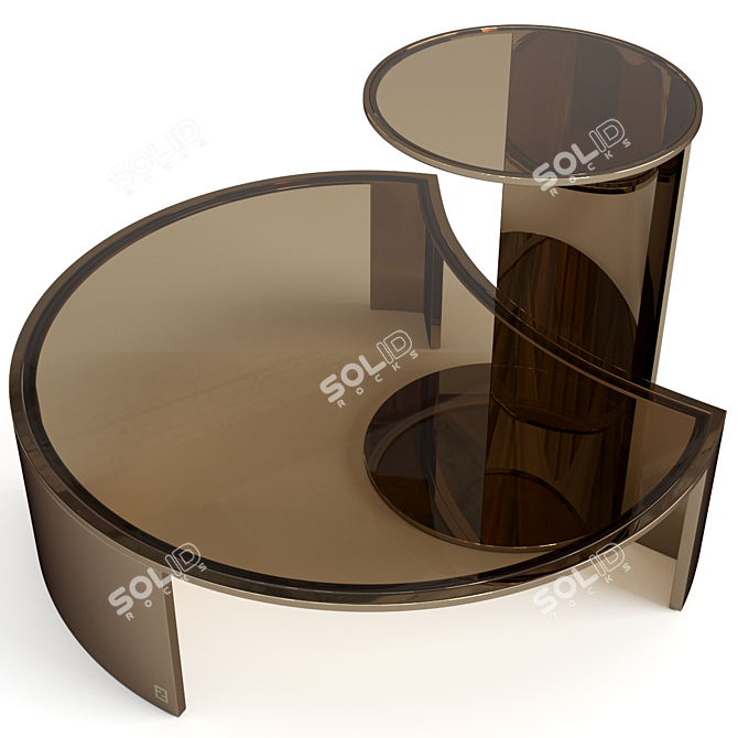 Elegant Fendi Casa Coffee Tables 3D model image 6