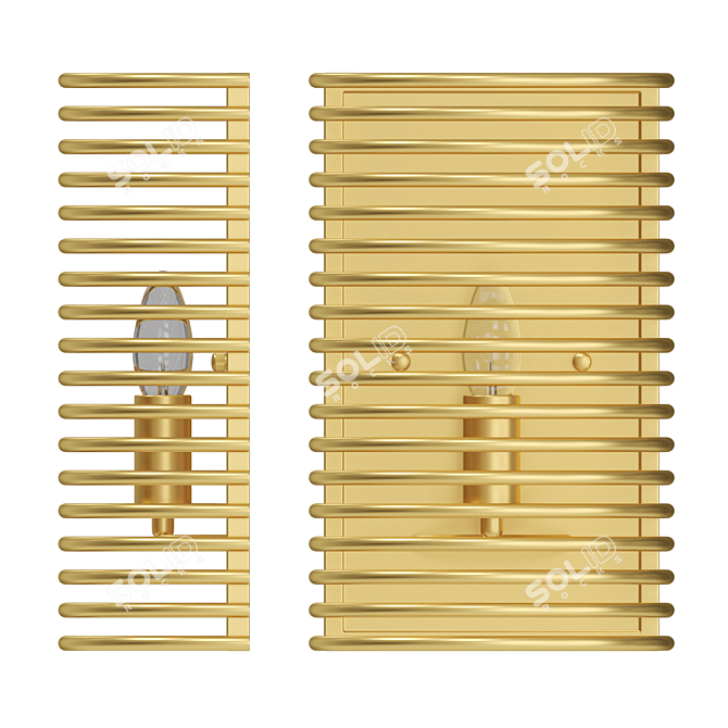 Art Deco Glass Wall Lamp 3D model image 4