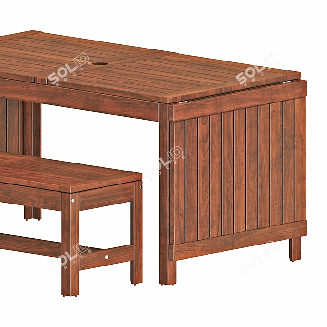 Outdoor 3-Piece Ikea Applaro Patio Set 3D model image 4