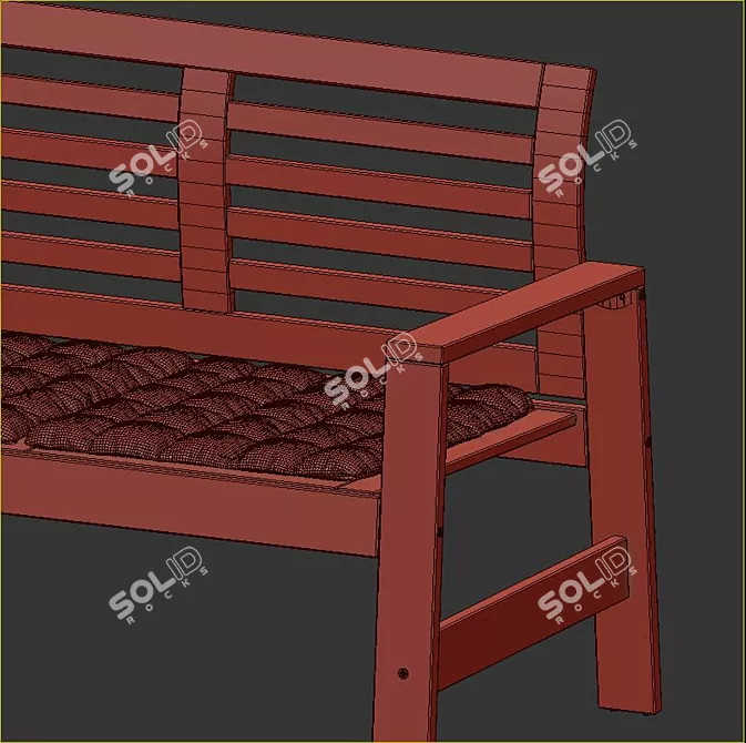 Outdoor 3-Piece Ikea Applaro Patio Set 3D model image 5