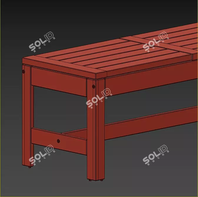 Outdoor 3-Piece Ikea Applaro Patio Set 3D model image 6