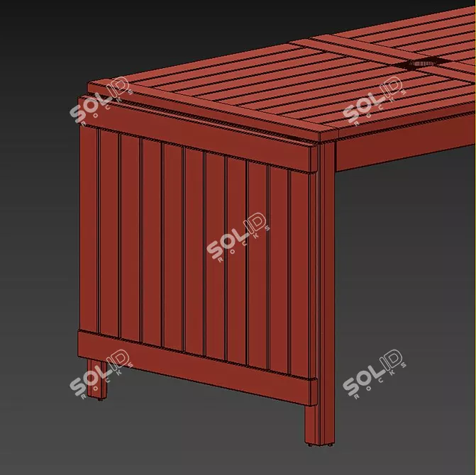 Outdoor 3-Piece Ikea Applaro Patio Set 3D model image 7