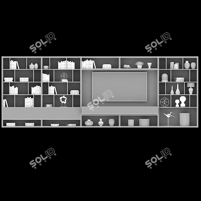 Title: Sleek Misuraemme TV Wall Solution 3D model image 3