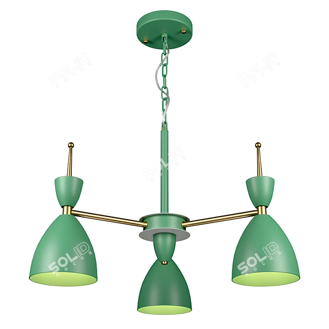 Title: Modern Kids Pendant Chandelier - Gemma 3D model image 1