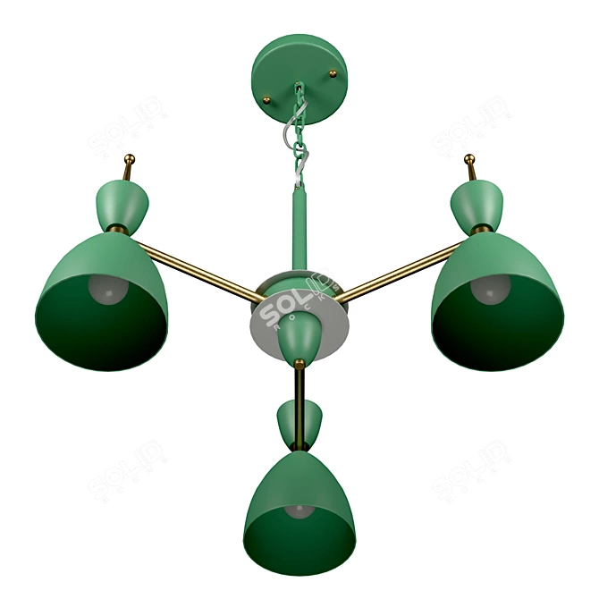 Title: Modern Kids Pendant Chandelier - Gemma 3D model image 5