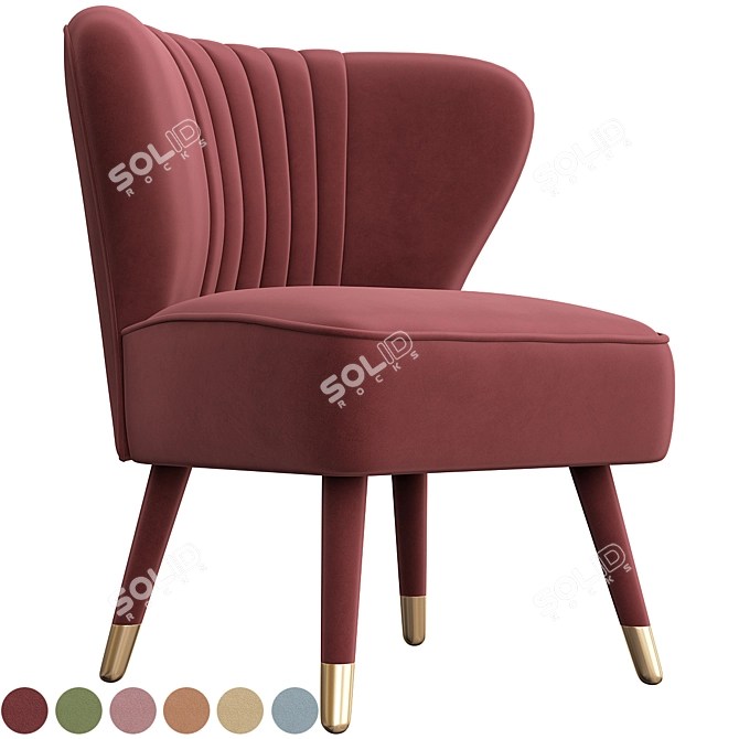 Contemporary Munna Babe Armchair 3D model image 3