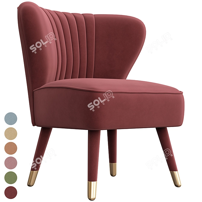 Contemporary Munna Babe Armchair 3D model image 4