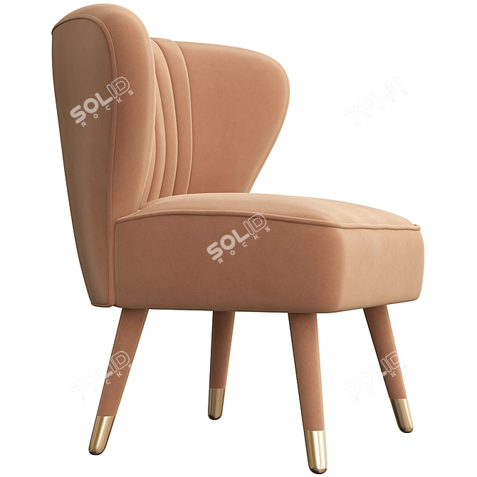 Contemporary Munna Babe Armchair 3D model image 6