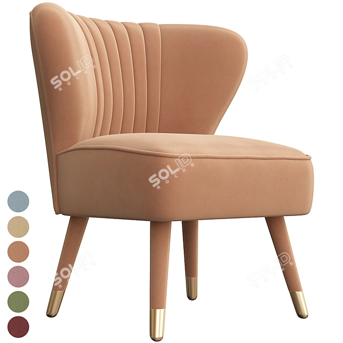 Contemporary Munna Babe Armchair 3D model image 9