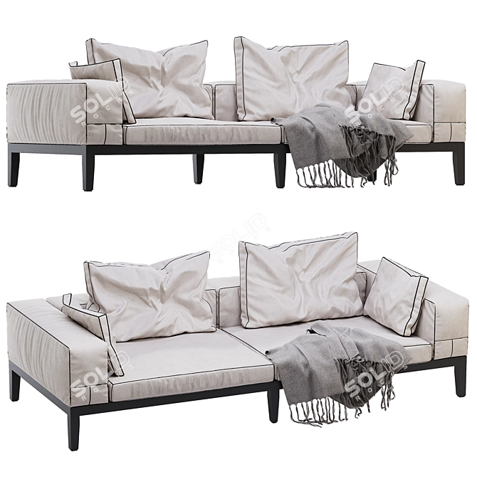 FlexForm Lifewood: Modern Stylish Sofa 3D model image 2