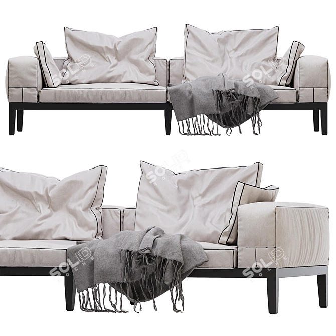 FlexForm Lifewood: Modern Stylish Sofa 3D model image 3