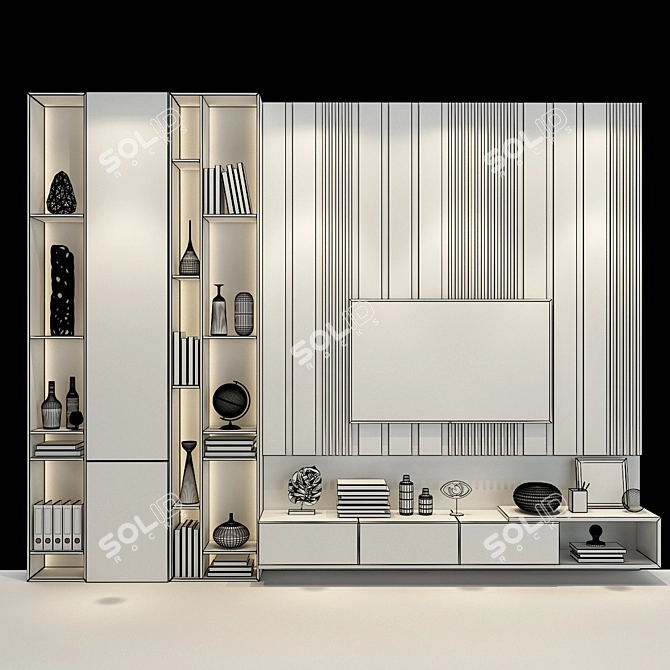 Modern Storage Cabinet 0141 3D model image 3