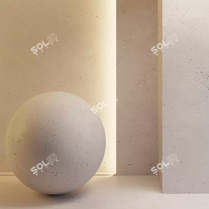 Seamless Light Stone Texture 3D model image 1