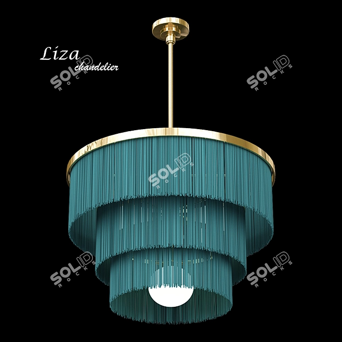 Elegant Crystal Chandelier: Liza 3D model image 1