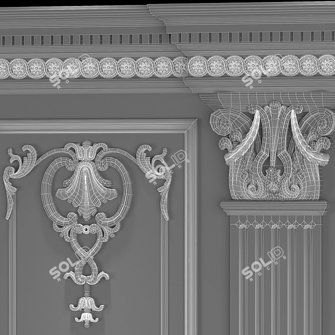 Timeless Elegance: Classical Wall Decor 3D model image 5