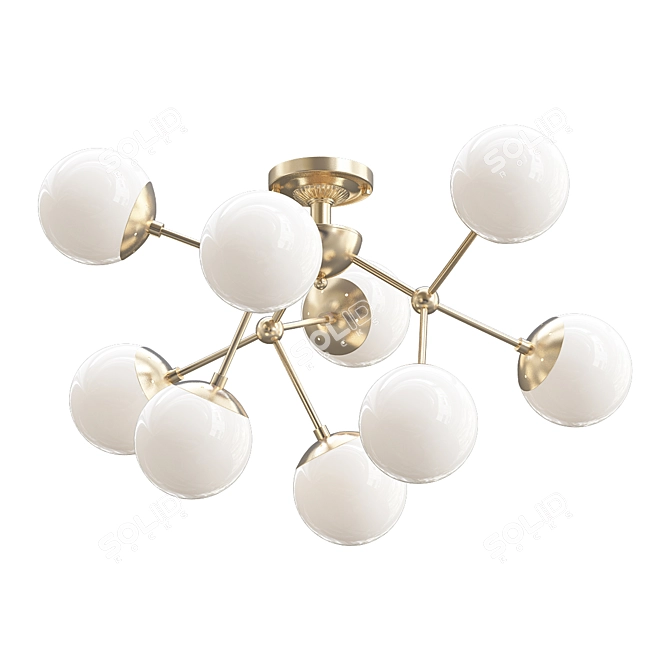Berries White Matt 9: Modern Ceiling Light 3D model image 1