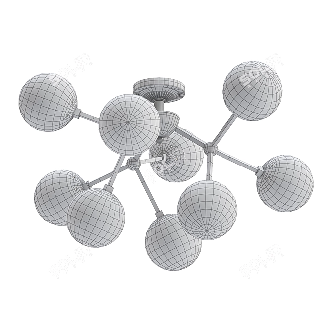 Berries White Matt 9: Modern Ceiling Light 3D model image 2
