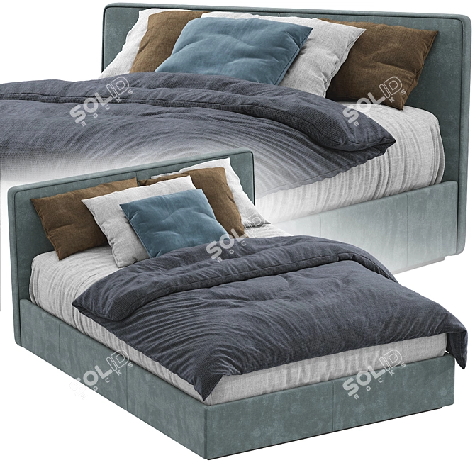 Modern Italian Bed - Pianca Beta 3D model image 1