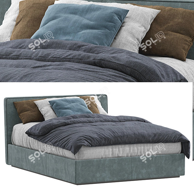 Modern Italian Bed - Pianca Beta 3D model image 3
