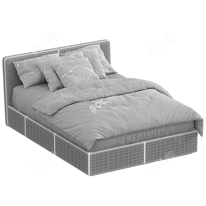 Modern Italian Bed - Pianca Beta 3D model image 4