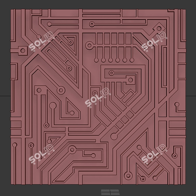 Cyberpanel: Modern and Unique 3D Gypsum Panel 3D model image 2