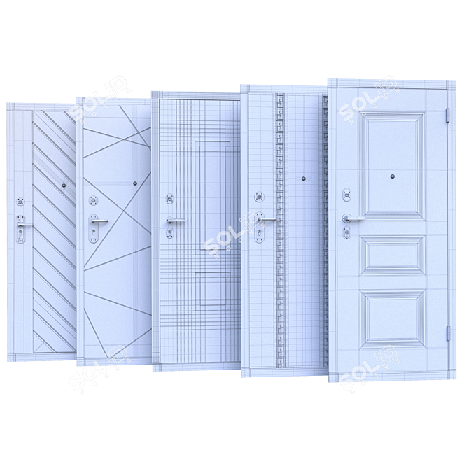 Versatile Home Entrance Doors 3D model image 3