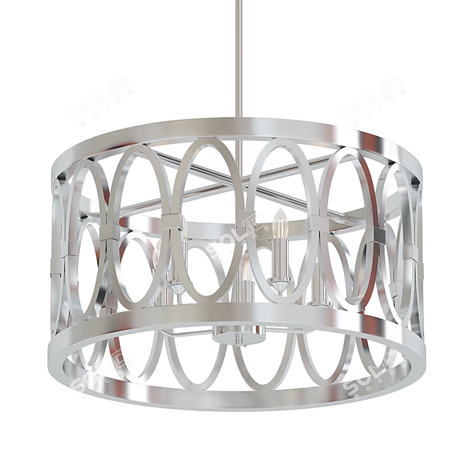 Sophisticated Patrice5 Drum Chandelier 3D model image 1