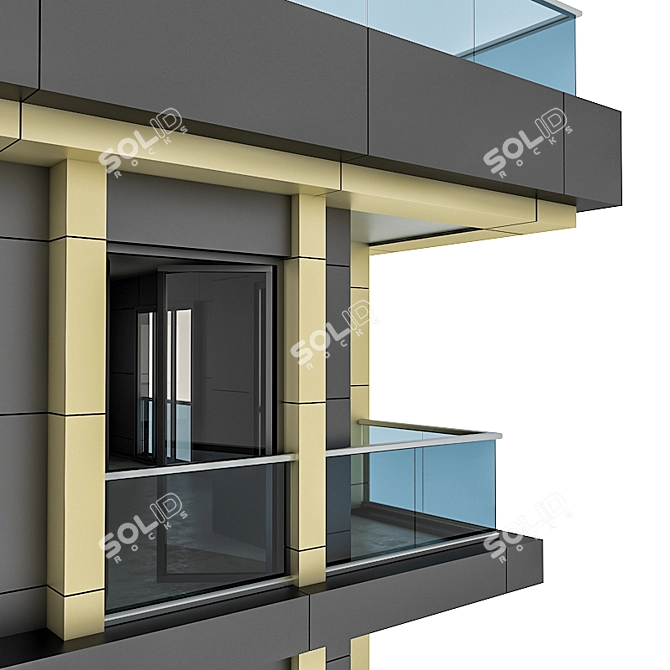 Title: Modern Detailed Building Model 3D model image 4