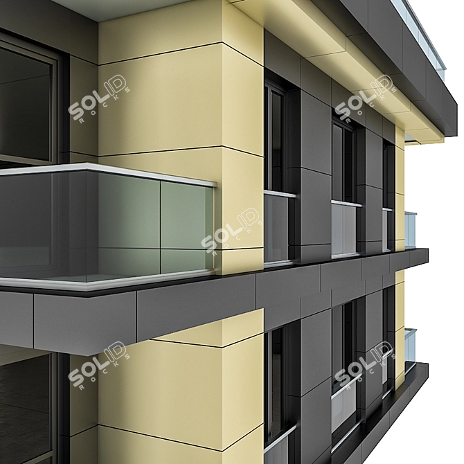 Title: Modern Detailed Building Model 3D model image 5