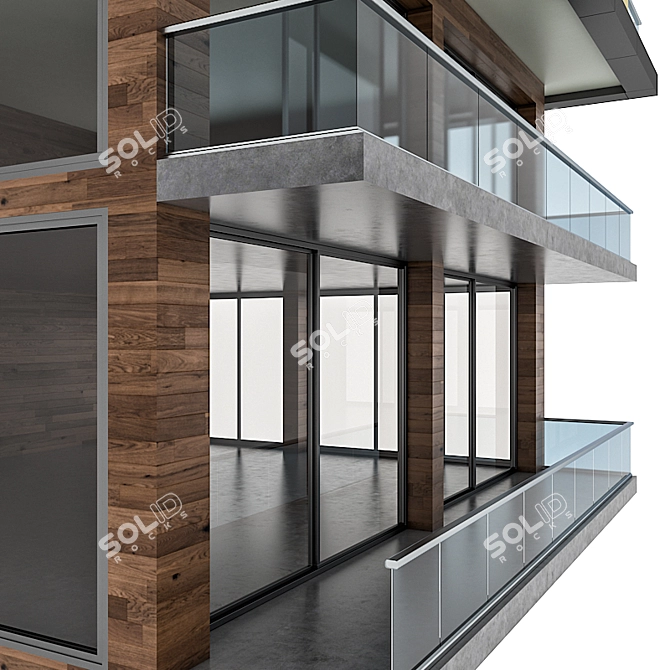 Title: Modern Detailed Building Model 3D model image 6