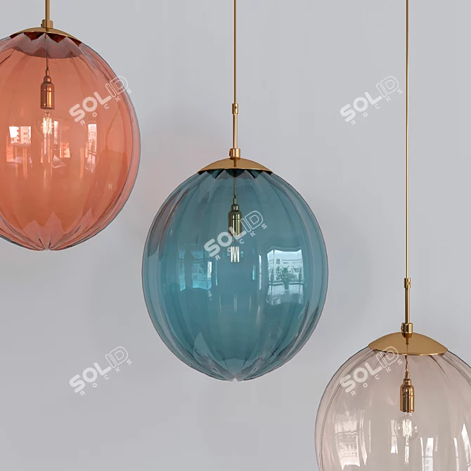 Elegant Domie Pendant Light 3D model image 3