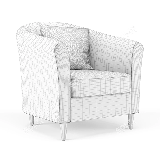 Elegant Mari Chair - Stylish Comfort 3D model image 6