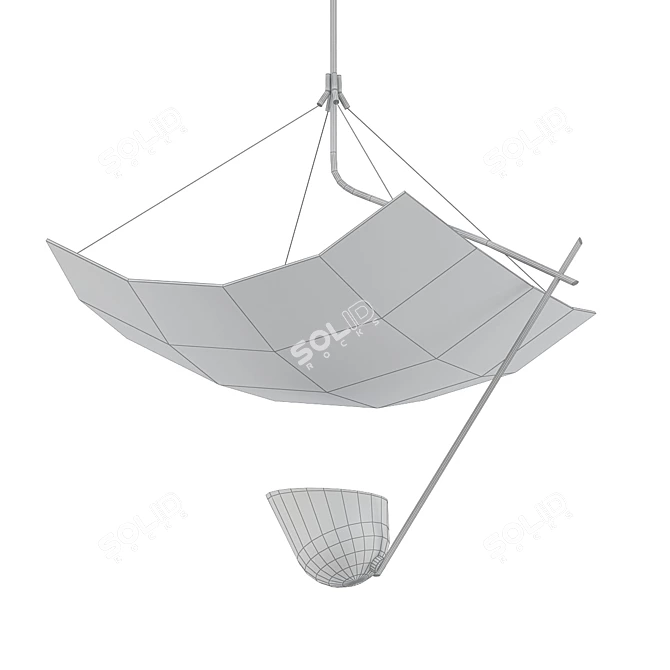 Sleek, Modern Angelo Pendant Light 3D model image 2