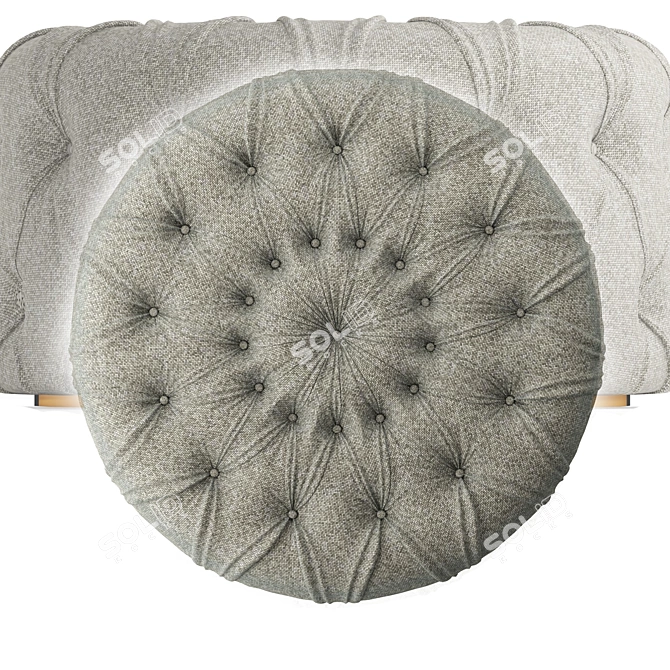 Luxe Italian New KAP Pouf 3D model image 6