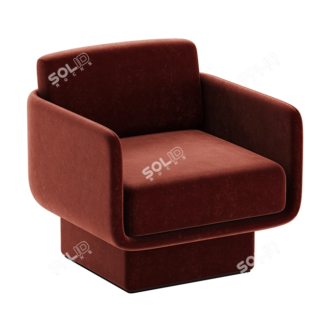 LILAS Luxe Armchair: Elegant Design, Supreme Comfort 3D model image 1