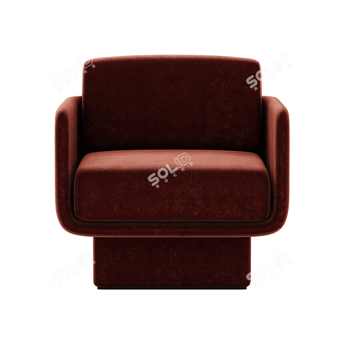 LILAS Luxe Armchair: Elegant Design, Supreme Comfort 3D model image 2