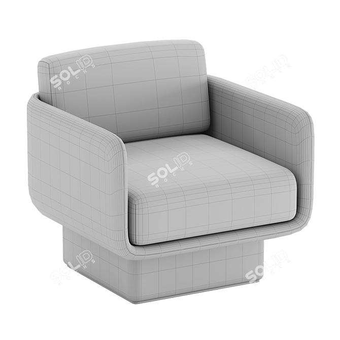 LILAS Luxe Armchair: Elegant Design, Supreme Comfort 3D model image 5