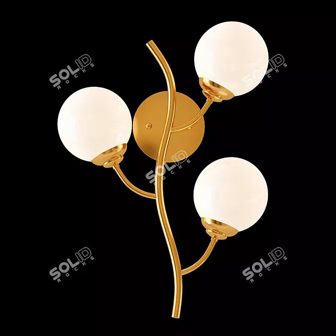 Elegant Grapes Wall Lamp 3D model image 2