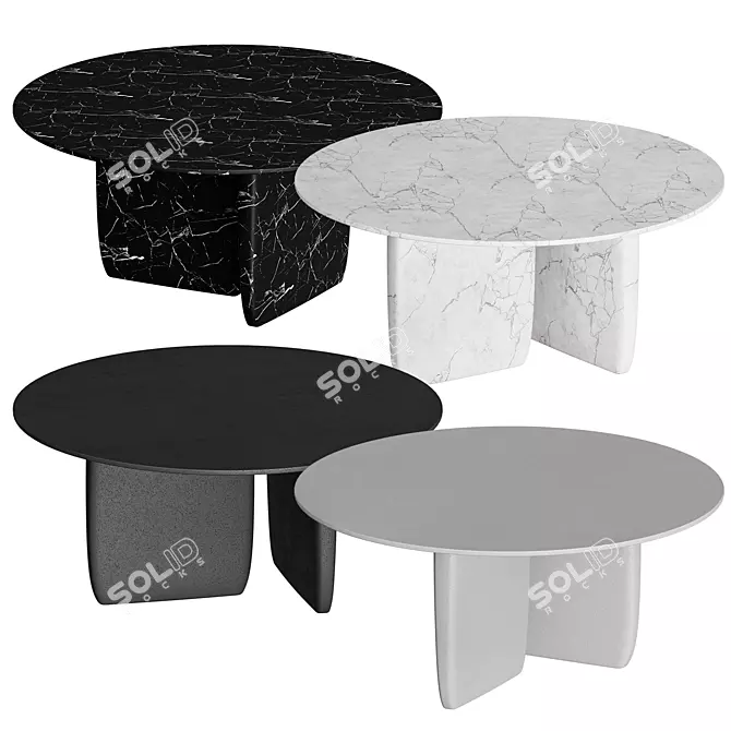 Zen-Inspired Outdoor Dining Table 3D model image 4
