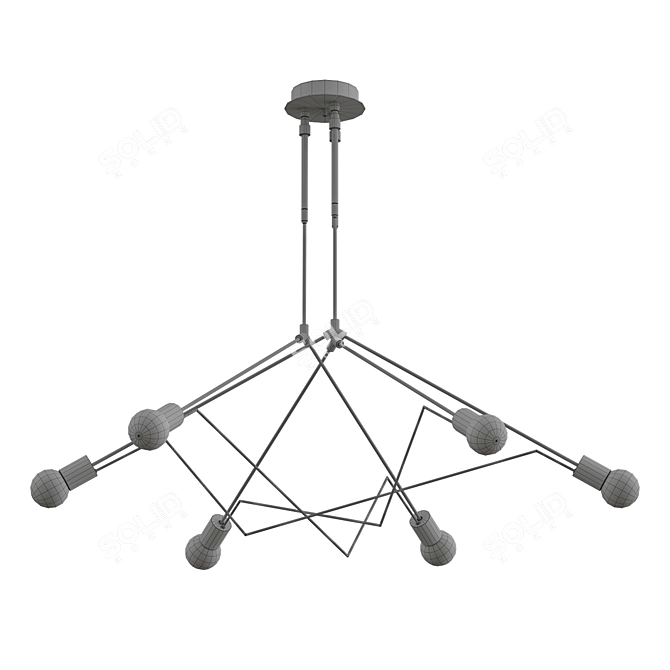 Divergence: Modern Bronze Pendant Light 3D model image 2