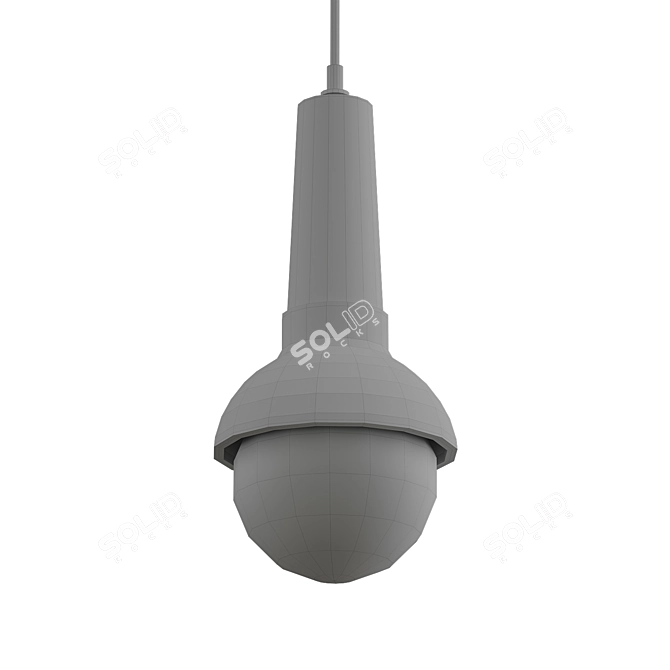 Sleek Capped Pendant 3D model image 2