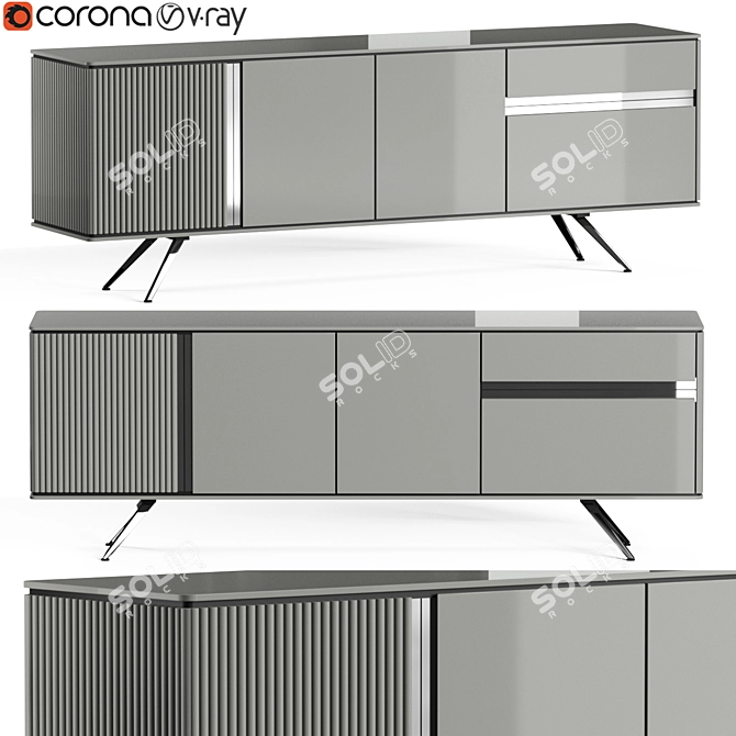 Modern Rustic Beretta Sideboard 3D model image 1