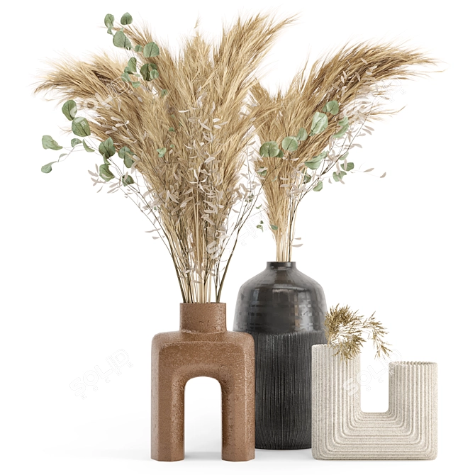 Pampas Plantset: Dried Beauty 3D model image 1