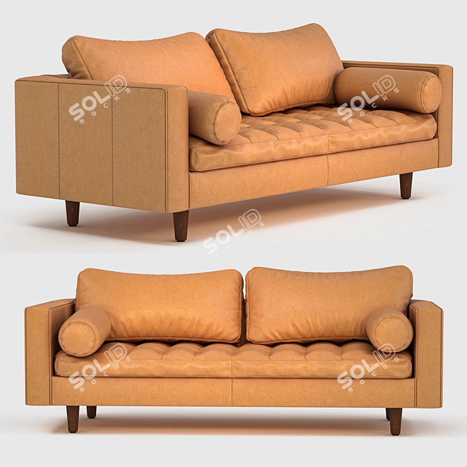 Italian Sven Sofa: Sleek and Stylish 3D model image 1