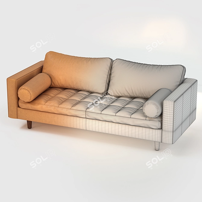 Italian Sven Sofa: Sleek and Stylish 3D model image 5