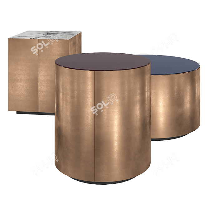 Modern Belt Low Tables 3D model image 3