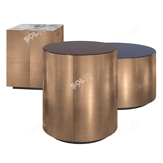 Modern Belt Low Tables 3D model image 4