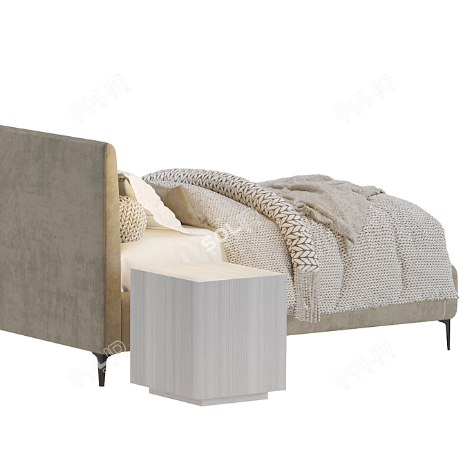 West Elm Andes Bed: Stylish and Sleek Furniture 3D model image 3