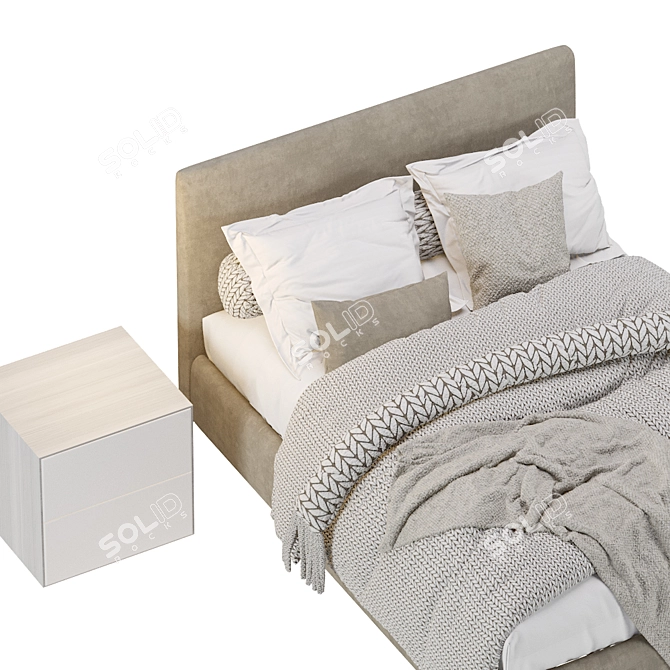 West Elm Andes Bed: Stylish and Sleek Furniture 3D model image 5